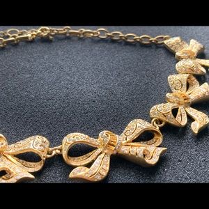 J. Crew Gold Plated Bow Necklace